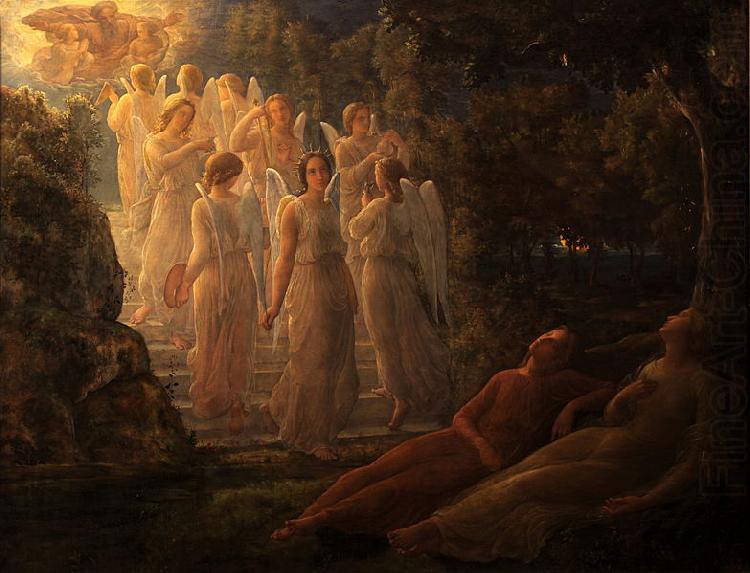 Louis Janmot The golden stairs china oil painting image